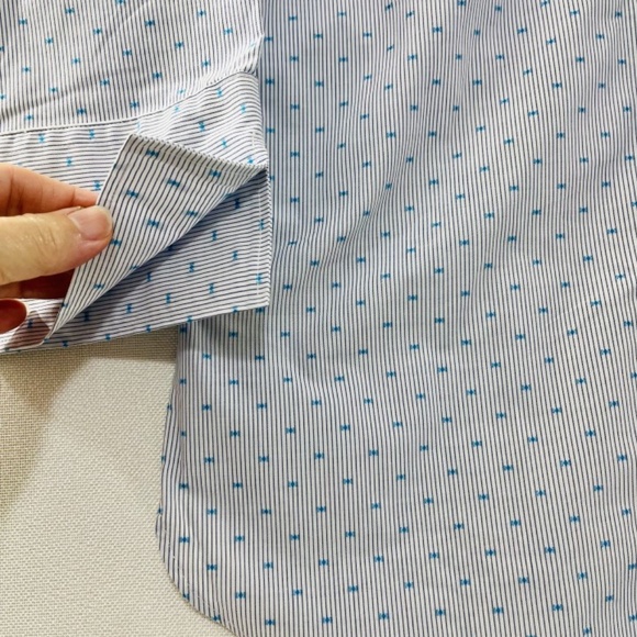 The Outfitters by Lands End Striped Blouse Cotton Blend Women's size 4 - Picture 2 of 8